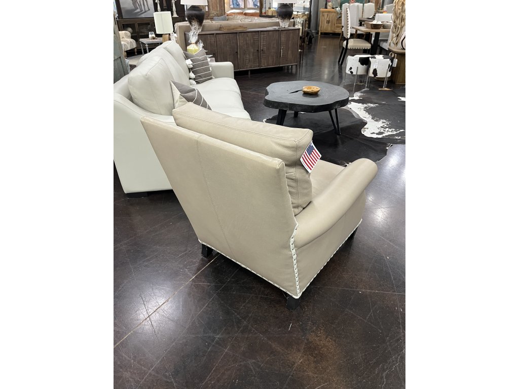 Leather Chair with Nailheads